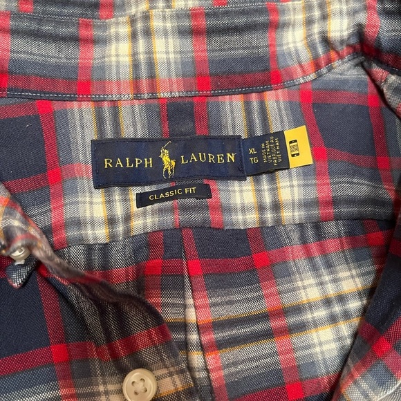 Polo Ralph Lauren Classic Fit Plaid Oxford Button Down Shirt Size XL - Picture 11 of 12
